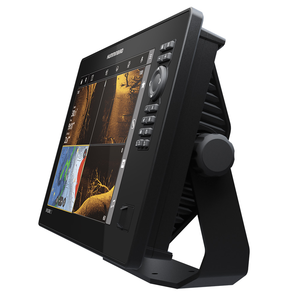 Modern fish finder with screen and buttons.