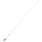 White fiberglass antenna with black tip