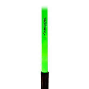 Green Shakespeare VHF antenna with black base.
