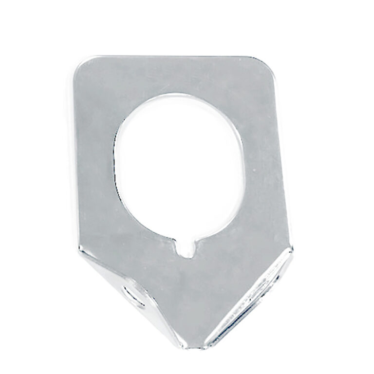 Silver metal rope protector guide for climbing.