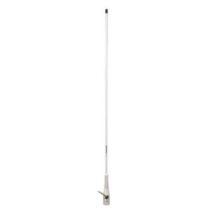 White marine VHF antenna with mount