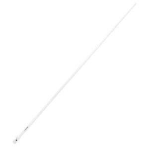 White fiberglass marine VHF antenna