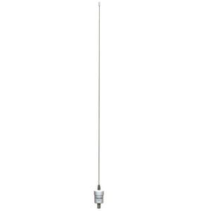 Marine VHF antenna against white background