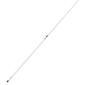 Long white fiberglass VHF antenna