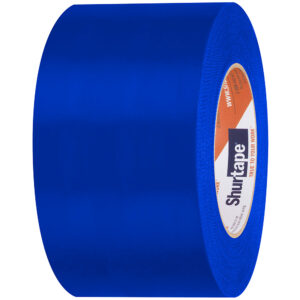 Roll of blue adhesive tape, Shurtape brand