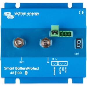 Victron Energy Smart BatteryProtect device, blue and green components.