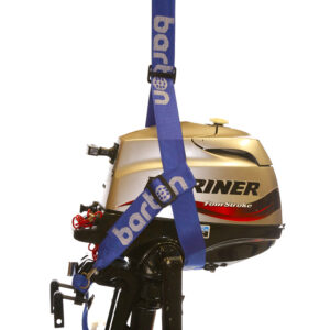 FourStroke engine secured with blue strap