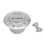 Stainless steel gas deck fill with cap
