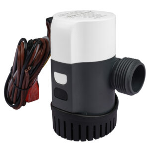 Submersible electric water pump with cables.
