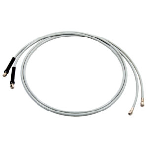 Gray coaxial cable with connectors