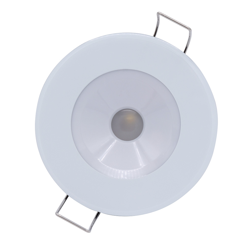Round white recessed ceiling light fixture