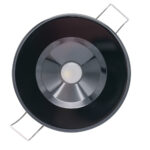 Top view of a black frying pan.