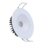 Round recessed LED ceiling light fixture