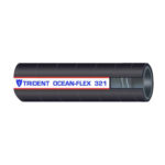 Trident Ocean-Flex 321 marine hose, black with label.