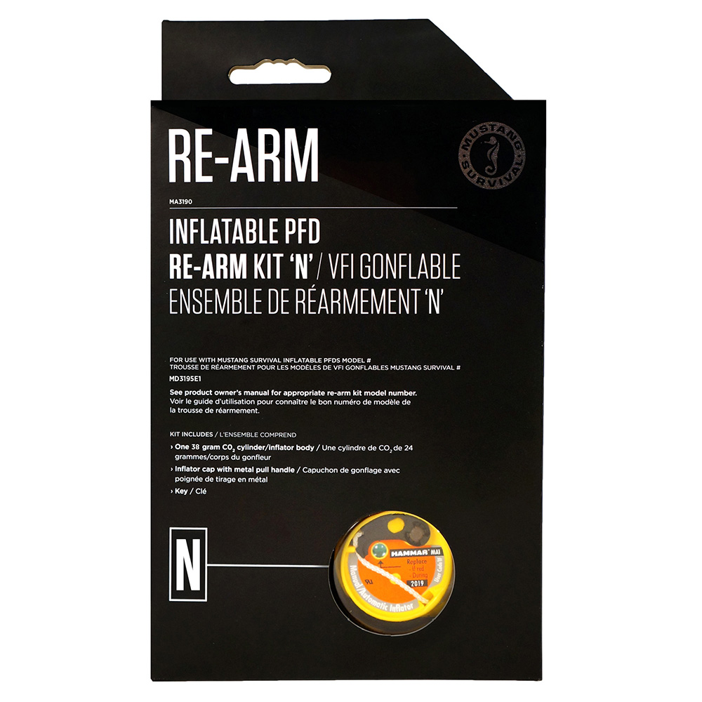 Inflatable PFD re-arm kit packaging
