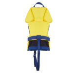 Yellow and blue dog life jacket