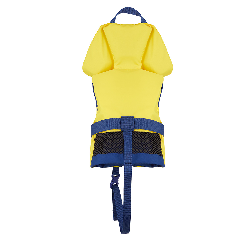 Yellow and blue dog life jacket