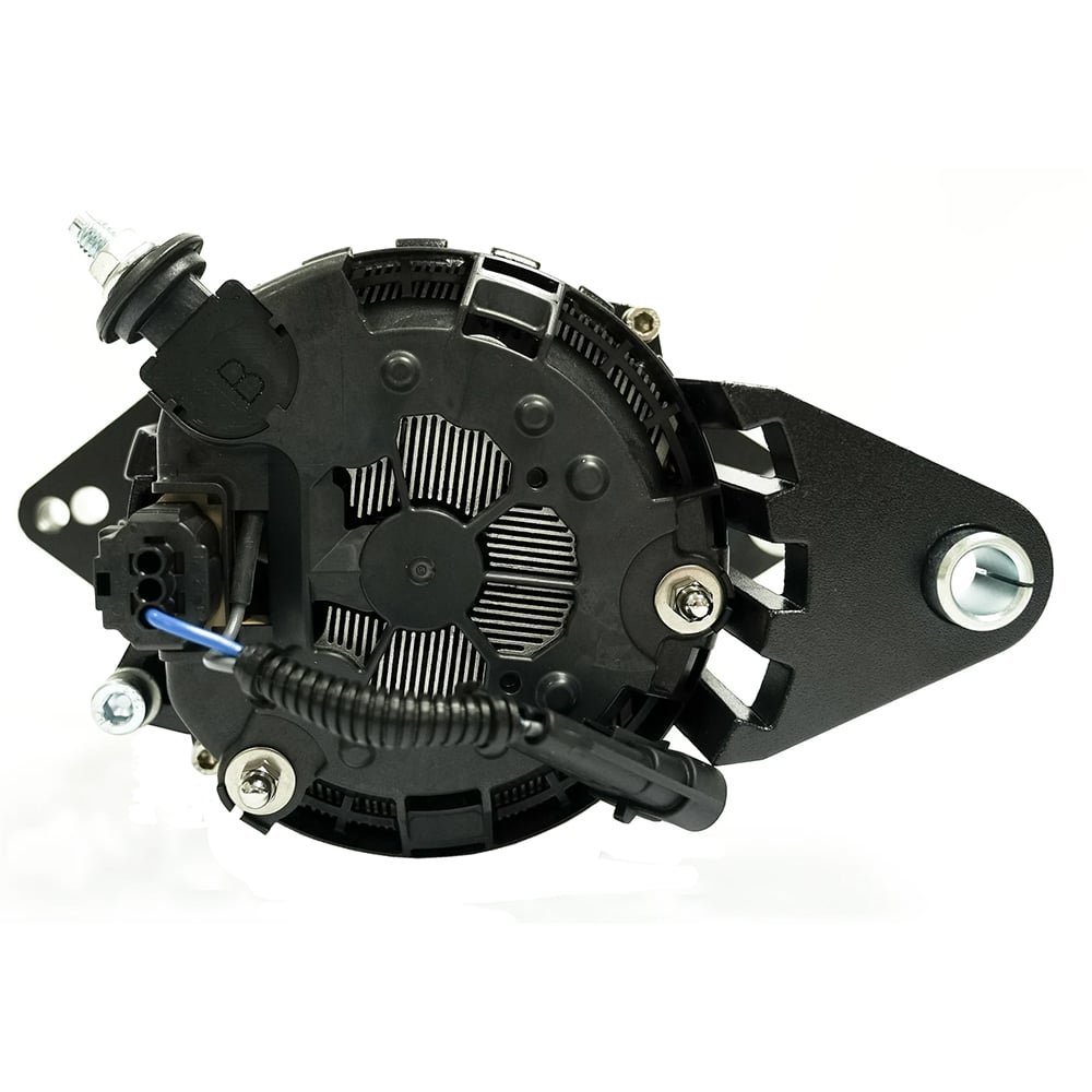 Car alternator on white background