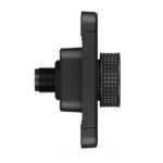 Side view of black industrial connector