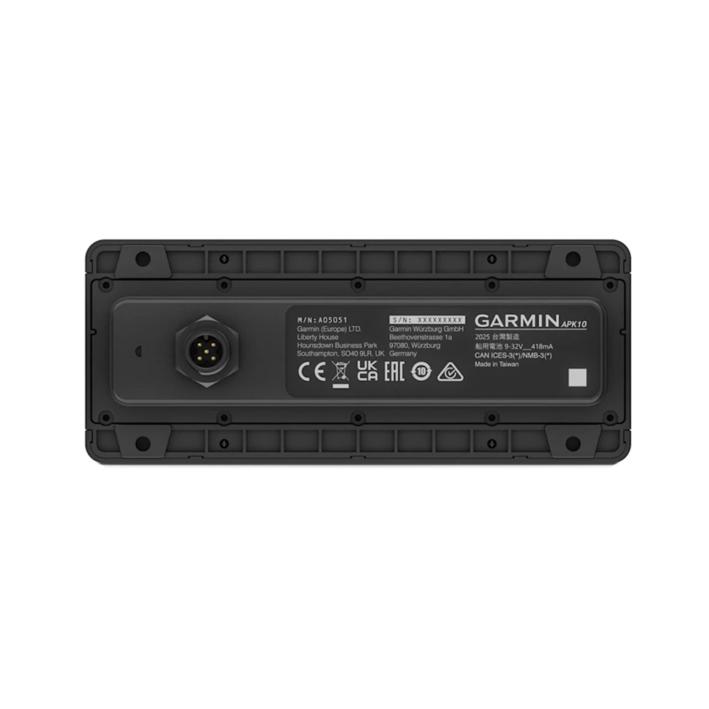 Back view of Garmin device panel