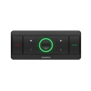 Garmin autopilot control panel with buttons and dial.