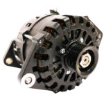 Close-up of a car alternator