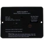 Marine carbon monoxide alarm safety instructions panel.