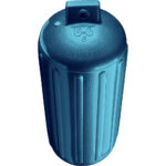 Blue aluminum filter housing with G-6 marking