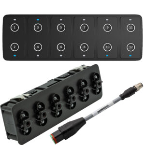 Twelve-button control panel and cable system