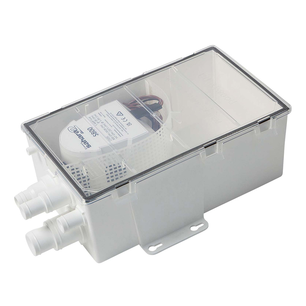White electrical box with transparent cover