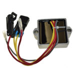 Motorcycle voltage regulator with wiring harness