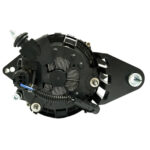 Automobile alternator on white background