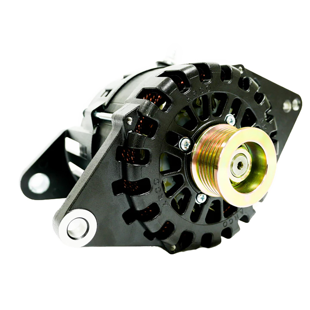 High-performance car alternator with pulley