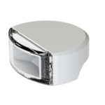 Silver LED bike safety reflector