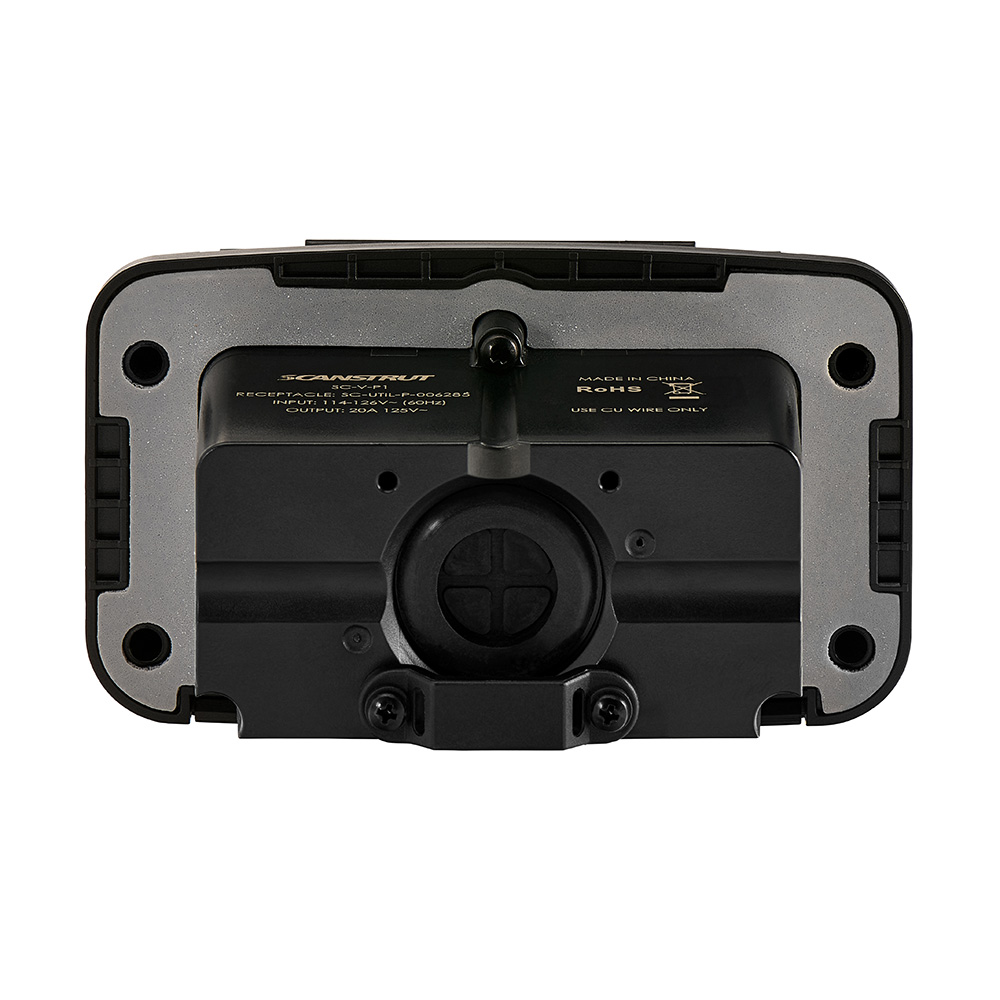 Back view of electrical connector housing.