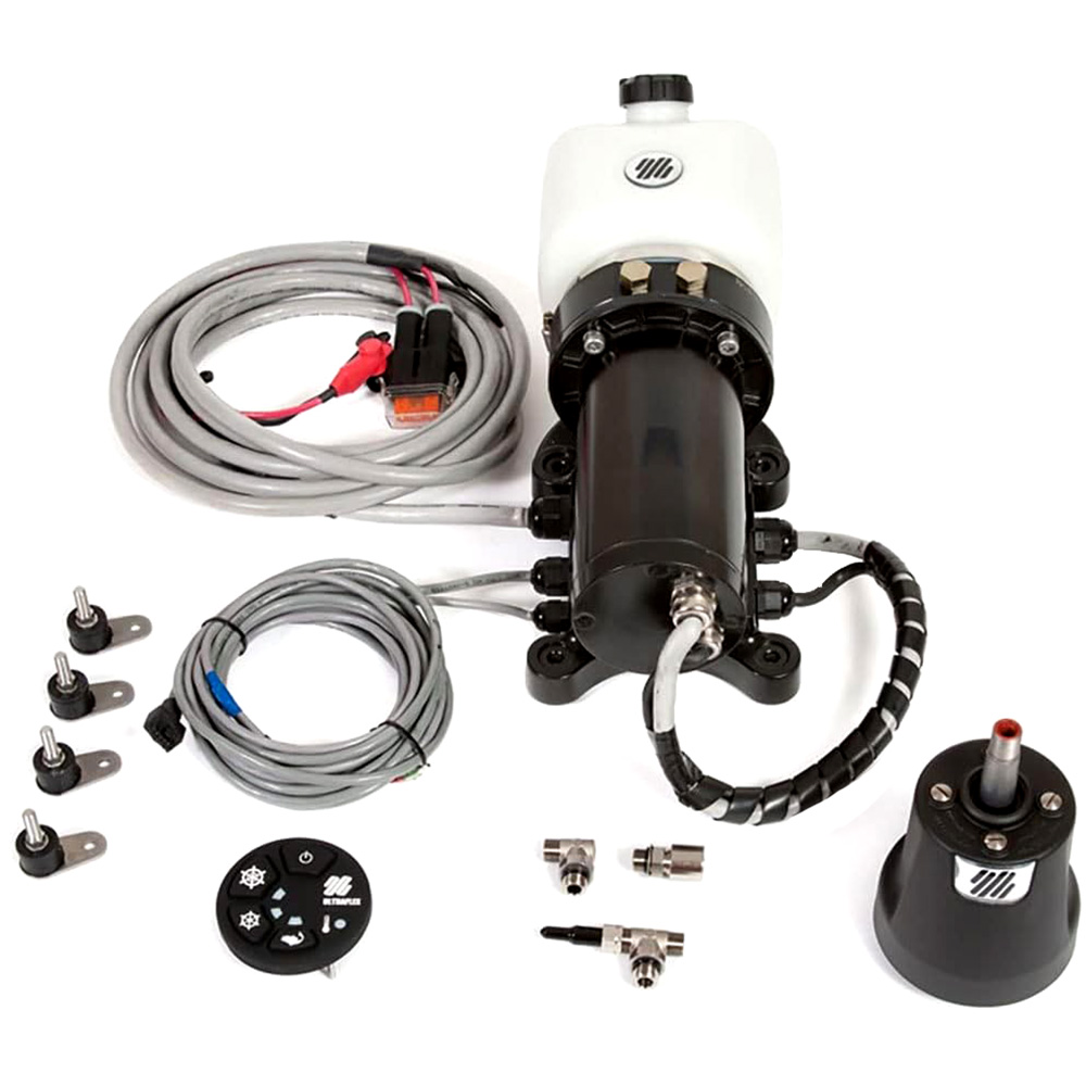 Hydraulic pump kit with cables and components.