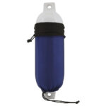 Blue and black marine fender cover.
