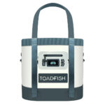 Toadfish cooler bag with straps and zipper pocket.