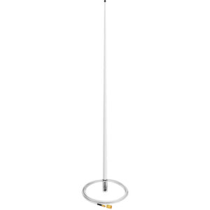 White antenna with cable and connector