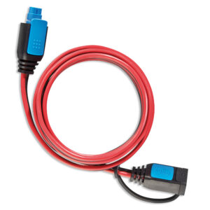 Red power cable with blue connectors.