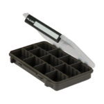 Plastic storage box with adjustable compartments
