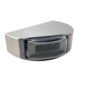 Modern silver wall-mounted LED light fixture