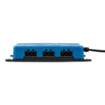 Blue electronic device with multiple ports.