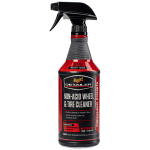 Non-acid wheel tire cleaner spray bottle.