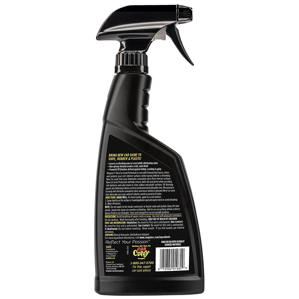 Spray bottle of car care product.