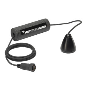 Humminbird transducer with cable and connector.