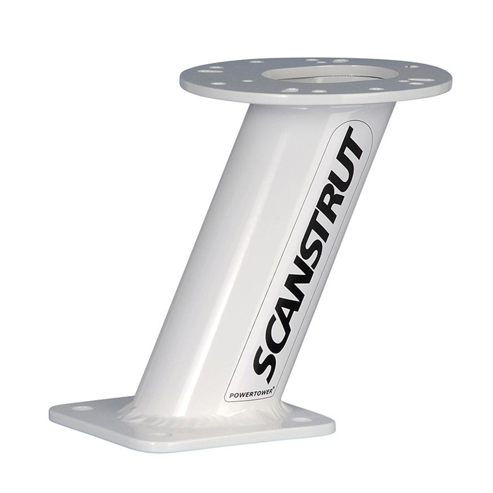 White angled mount with 'Scanstrut' label