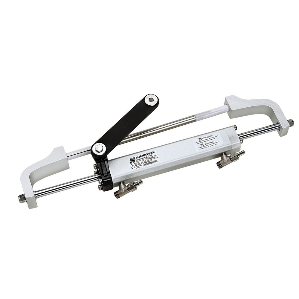 Precision force gauge tool with handles and scale.