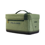 Green Plano bag with handle and front pocket.