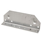 Metal mounting bracket with pre-drilled holes